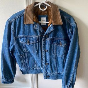 Fur-lined denim jacket - Subdued